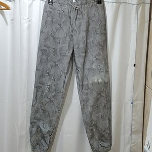 JNK silver gray reflective jogging pants L